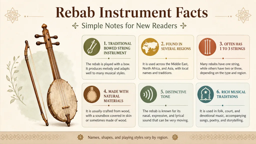 Rebab instrument facts highlight its traditional design, unique sound, and cultural significance for new readers interested in this classical instrument.