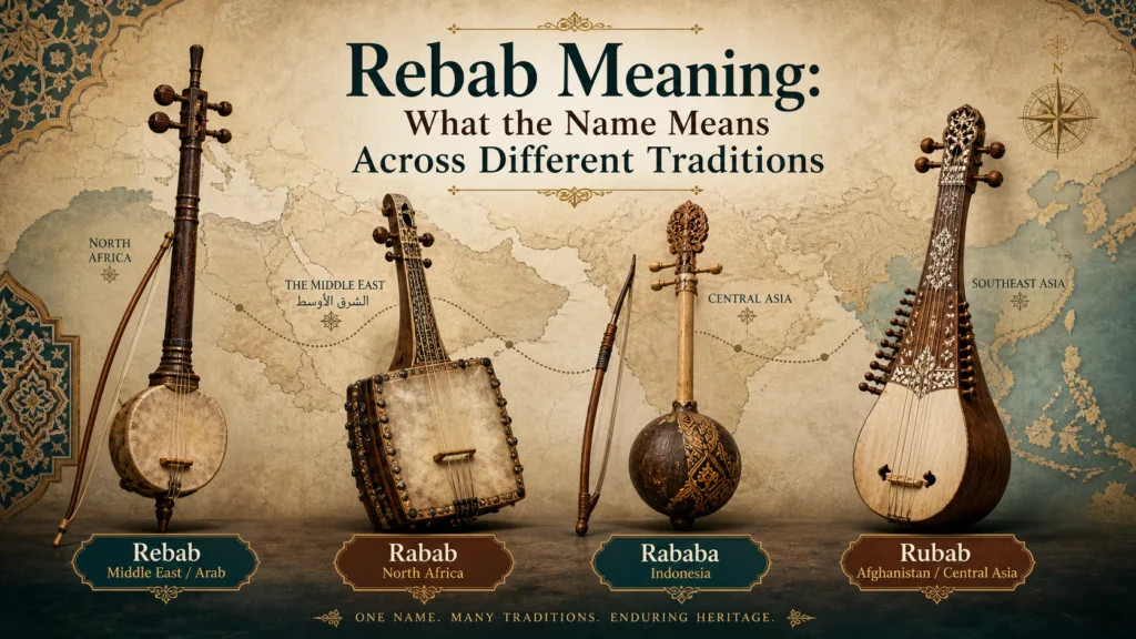 Rebab meaning explores the traditional string instrument used in Middle Eastern and Asian music across different cultures.