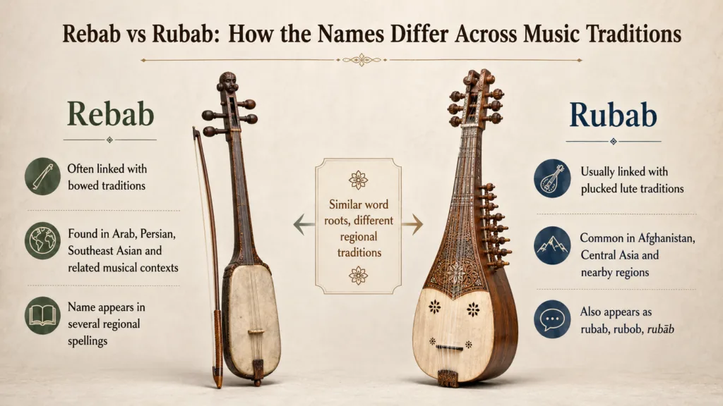 Rebab vs Rubab: Discover the differences between these traditional string instruments across various music styles.