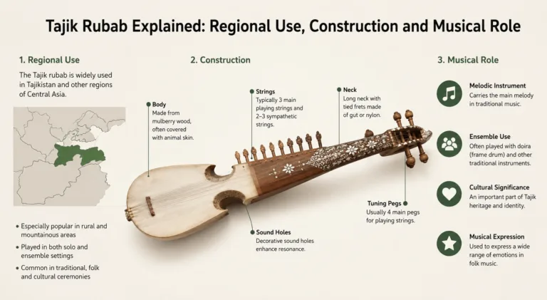 Tajik Rubab Explained: Regional Use, Construction and Musical Role